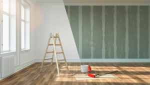 Remont ściany w salonie